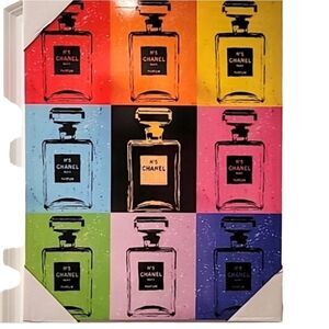 At Home Chanel Pop Art Queen Vinyl Canvas Wall Decor
